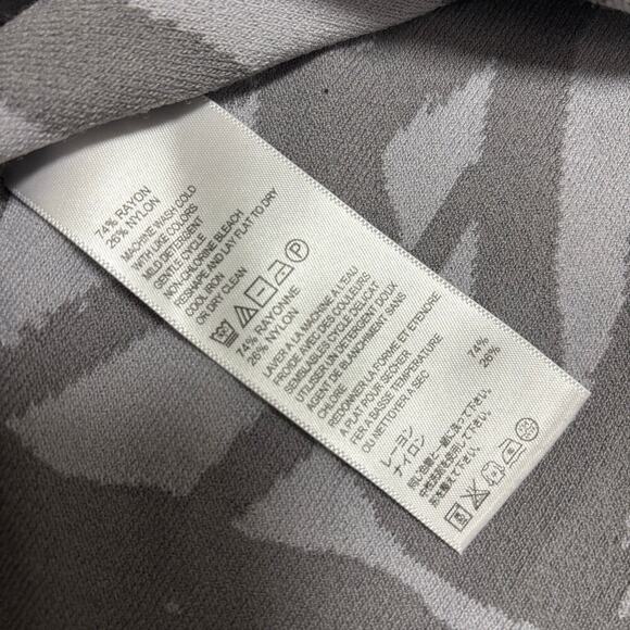 Tommy Bahama Dunbar Palms Gray Tropical Sleeveless Knit Sheath Dress Size M - Picture 7 of 9